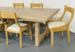 Modern Farmhouse Dining Kitchen Conference Table Ceruse Oak Finish - 2976926