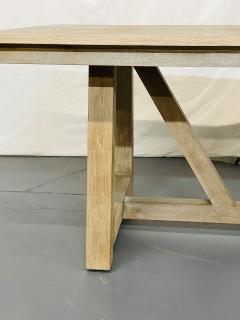 Modern Farmhouse Dining Kitchen Conference Table Ceruse Oak Finish - 2976927