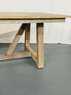 Modern Farmhouse Dining Kitchen Conference Table Ceruse Oak Finish - 2976928