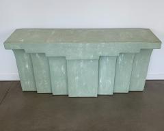 Modern Faux Concrete or Plaster Console Table - 1051156