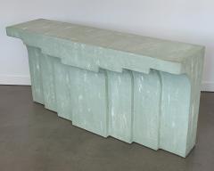 Modern Faux Concrete or Plaster Console Table - 1051161