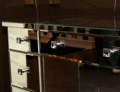 Modern Flip Top Mirrored Vanity Desk - 3096599