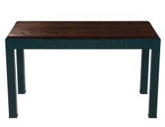 Modern Fluted Walnut Writing Desk - 3156524