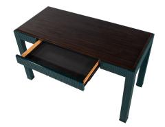 Modern Fluted Walnut Writing Desk - 3156527