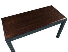 Modern Fluted Walnut Writing Desk - 3156528