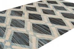 Modern Geometric Flat Weave Handmade Wool Rug - 1781398