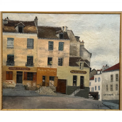 Modern Germain Delatousche French Cityscape Oil Painting - 3499743