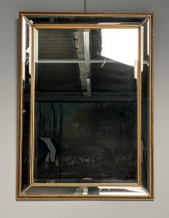 Modern Gilt Gold Beveled Wall Console or Mantel Mirror - 3395743