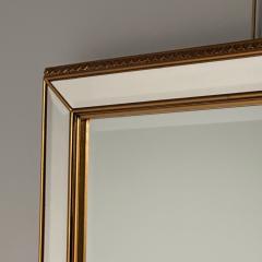 Modern Gilt Gold Beveled Wall Console or Mantel Mirror - 3395748