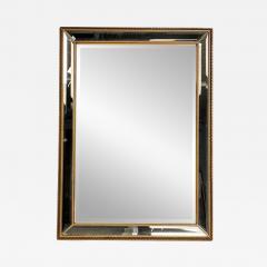 Modern Gilt Gold Beveled Wall Console or Mantel Mirror - 3408138