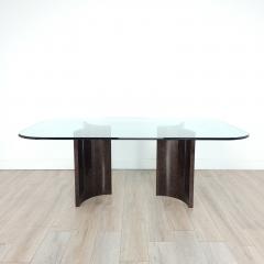 Modern Glass Top Dining Table U S A circa 1970 - 3486735