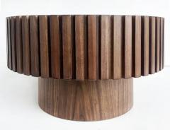 Modern Hand crafted Oval Coffee Cocktail Table Raised on a Pedestal Base - 4117163