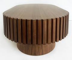 Modern Hand crafted Oval Coffee Cocktail Table Raised on a Pedestal Base - 4117164