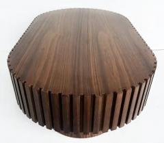 Modern Hand crafted Oval Coffee Cocktail Table Raised on a Pedestal Base - 4117166