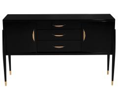 Modern High Gloss Black Lacquer Sideboard - 3104995