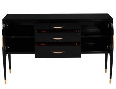 Modern High Gloss Black Lacquer Sideboard - 3104996