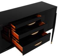 Modern High Gloss Black Lacquer Sideboard - 3105000
