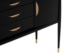 Modern High Gloss Black Lacquer Sideboard - 3105001