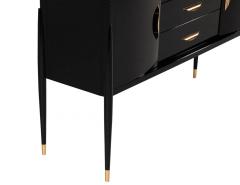 Modern High Gloss Black Lacquer Sideboard - 3105004