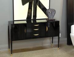 Modern High Gloss Black Lacquer Sideboard - 3105005