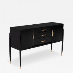 Modern High Gloss Black Lacquer Sideboard - 3110833