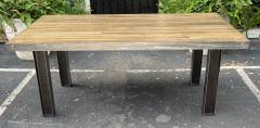 Modern Industrial Chic Reclaimed Wood and Steel Dining Table or Desk - 2744717
