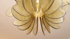 Modern Italian Gold Textured Glass Chandelier in Stock - 4549138