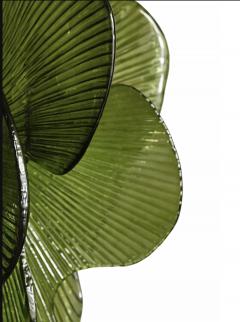 Modern Italian Green Textured Glass Chandelier in Stock - 4549136