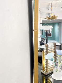 Modern Italian Minimalist Brass Mirror with Organic Asymmetric Curved Frame - 4308386