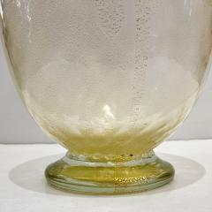 Modern Italian Pair of Gold Honeycomb Murano Glass Organic Round Vases - 2857552
