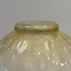 Modern Italian Pair of Gold Honeycomb Murano Glass Organic Round Vases - 2857554