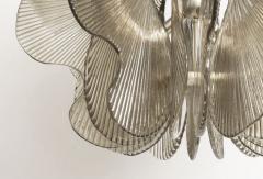Modern Italian Smoke Textured Glass Chandelier in Stock  - 4546956