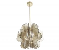 Modern Italian Smoke Textured Glass Chandelier in Stock  - 4546958