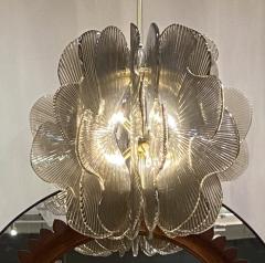Modern Italian Smoke Textured Glass Chandelier in Stock  - 4546959