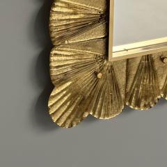 Modern Italian Wall Mirrors Scallop Motif Murano Glass Gold Gilt - 3809505