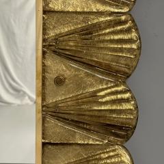 Modern Italian Wall Mirrors Scallop Motif Murano Glass Gold Gilt - 3809506