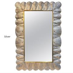 Modern Italian Wall Mirrors Scallop Motif Murano Glass Gold Gilt - 3809512