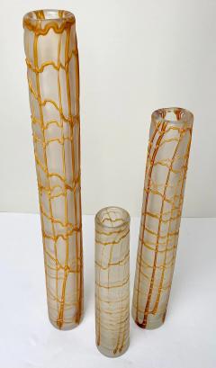 Modern Kintsugi Style Frosted Glass Vase a Set of 3 - 3411597