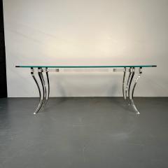 Modern Lucite and Glass Dining Kitchen Table American Designer 2000s - 3041630