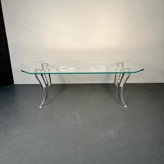 Modern Lucite and Glass Dining Kitchen Table American Designer 2000s - 3041631