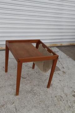 Modern Magazine Table with Canvas Sling - 4150887