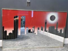 Modern Manhattan Mirrored Skyline Wall Sculpture - 464408