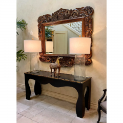 Modern Manheim Ruseau Black Lacquer Console Table - 2850160