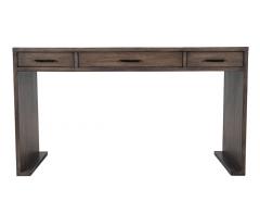 Modern Minimalist Oak Leather Top Writing Desk - 2726134