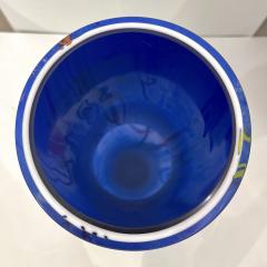 Modern Monumental Blue White Yellow Green Orange Murrine Huge Murano Glass Vase - 3465608
