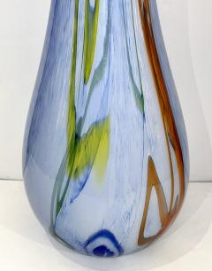 Modern Monumental Blue White Yellow Green Orange Murrine Huge Murano Glass Vase - 3465611