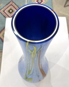 Modern Monumental Blue White Yellow Green Orange Murrine Huge Murano Glass Vase - 3465617