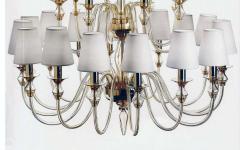 Modern Neoclassical Double Tier Murano Glass Chandelier - 1844437