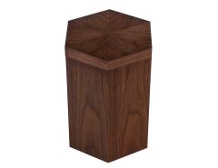 Modern Oak Hexagonal Accent Table - 3488154