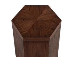 Modern Oak Hexagonal Accent Table - 3488158